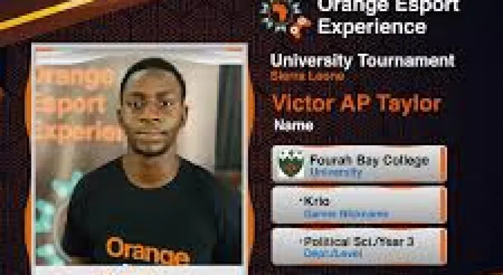Victor AP Taylor Emerges Triumphant at Fourah Bay College’s Orange Esport Experience Intra-University Tournament
