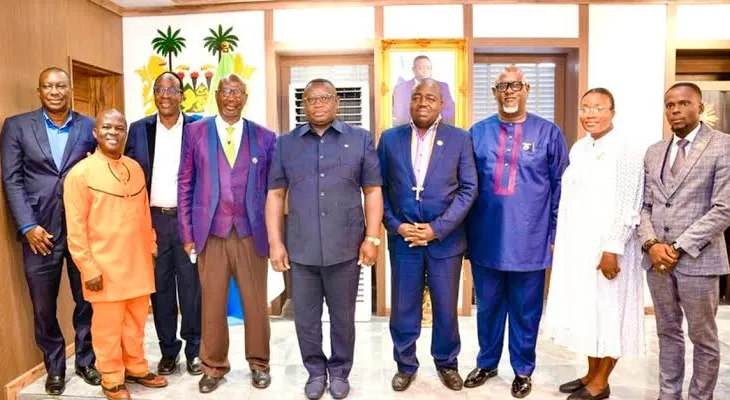 Pentecostal Fellowship of Sierra Leone Pays a Respectful Visit to President Bio