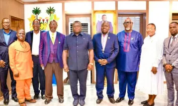 Pentecostal Fellowship of Sierra Leone Pays a Respectful Visit to President Bio