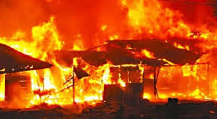 Fire Devastates Business Shops in Koidu City Center