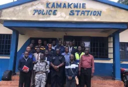 Community and Police Unite as New Police Station Project Begins in Kambia District